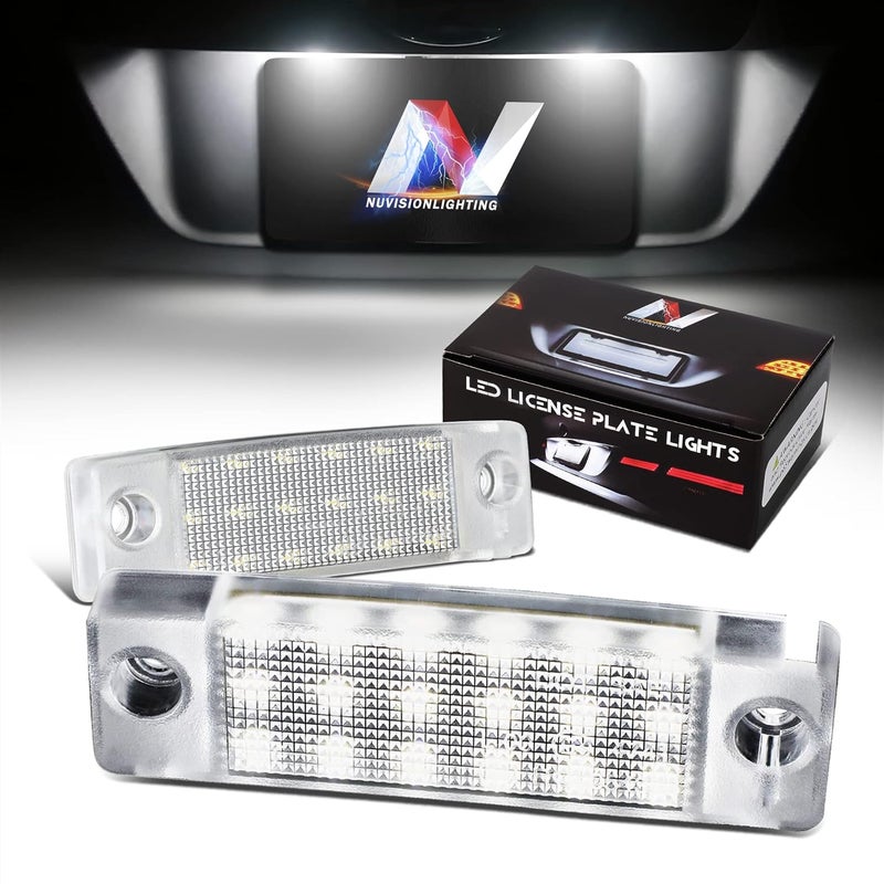 NUVISION LIGHTING Pair of LED License Plate Lights Compatible with 96-22 4Runner / 00-22 Sequoia / 97-02 Sienna, 81270-35090 81270-35120, NVL-LPL-006 - Image 1